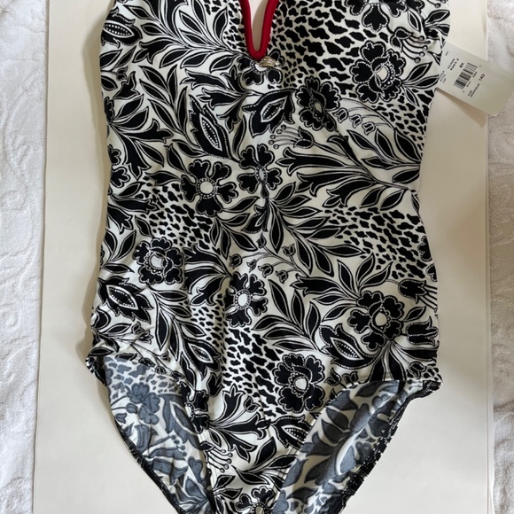 Gottex One Piece Halter Swimsuit, sz 16 - Picture 9 of 9